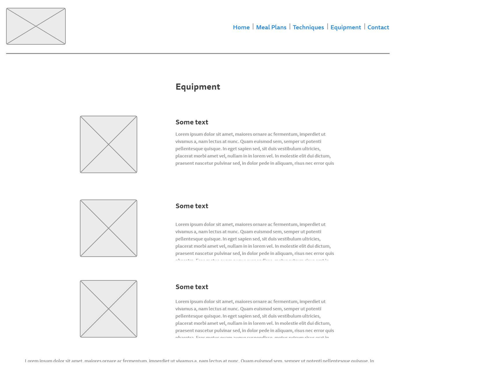 Equipment wireframe