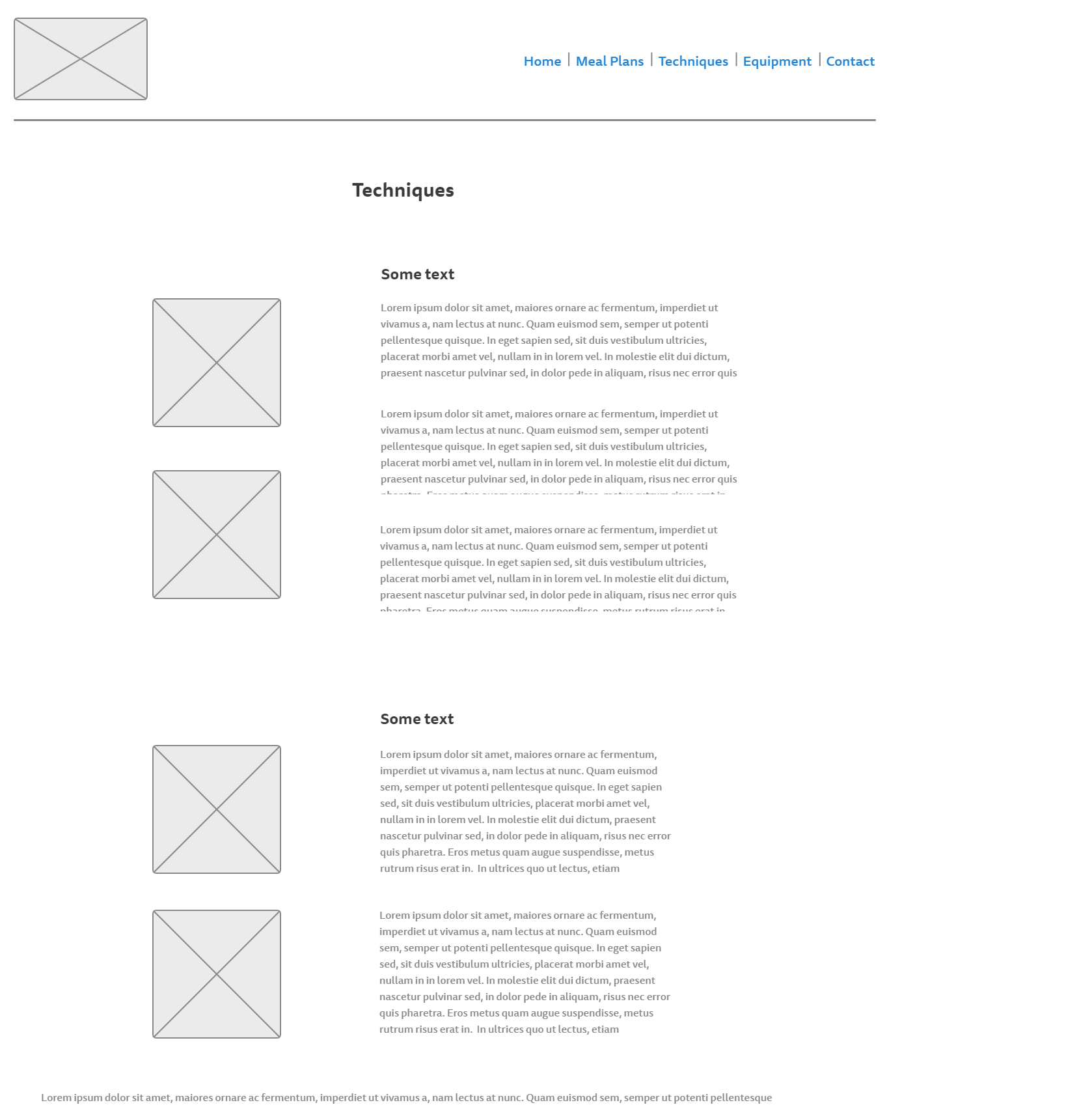 Techniques wireframe